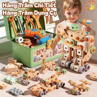  TẶNG KHOAN ĐIỆN  Bộ lắp ghép Kiến trúc sư cơ khí 135 chi tiết hoạt động được cho bé Tặng kèm máy khoan điện 246BL 