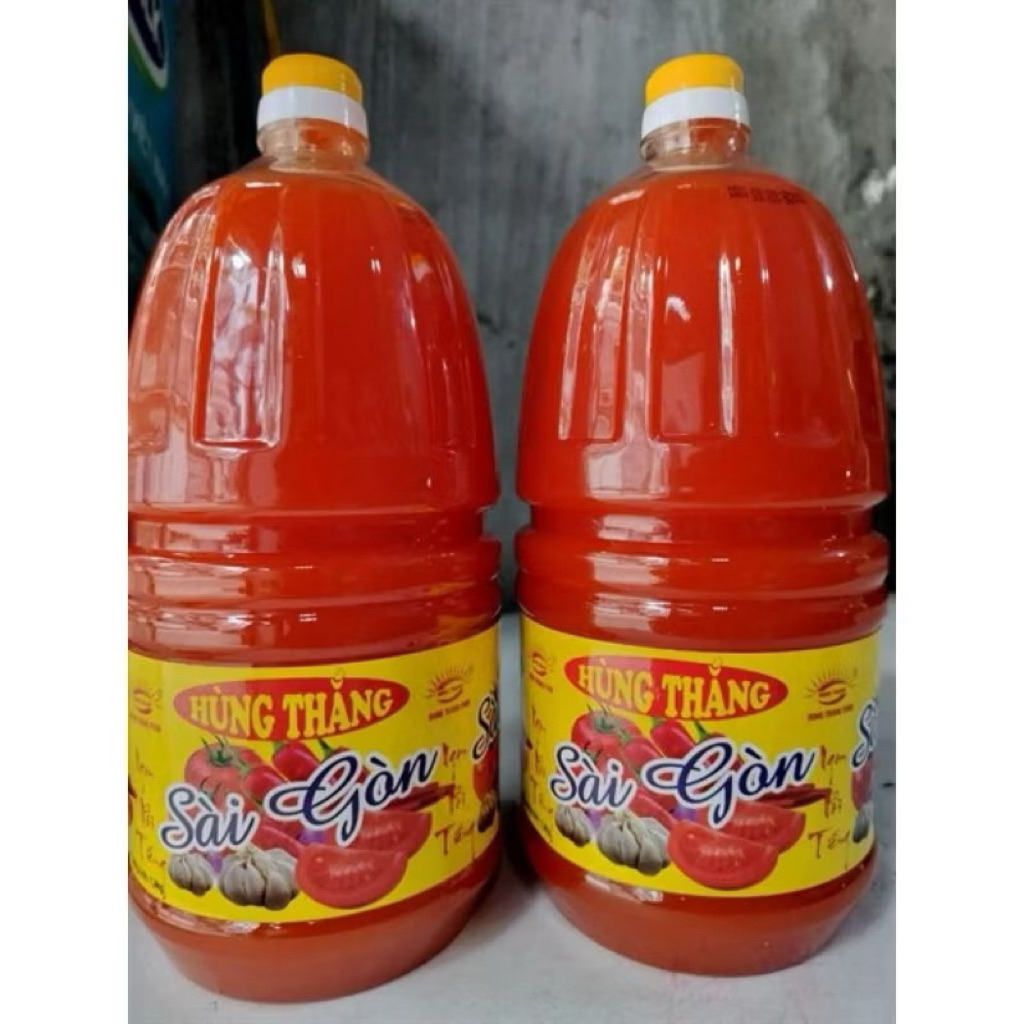 Sỉ thùng 6 can tương ớt, tương cà Sài Gòn Hùng Thắng 2l giá rẻ thơm ngon, date xa