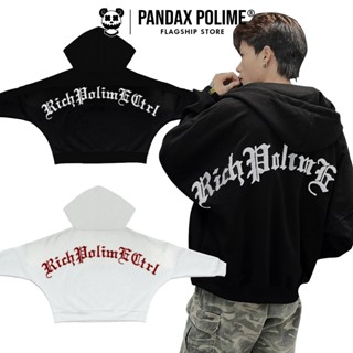 Hoodie zip big boxy nỉ chân cua không xù áo khoác chống nắng thêu xù bigsize px pandax polime