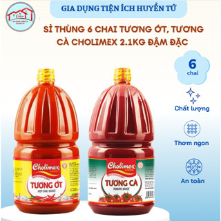 Sỉ thùng 6 chai tương ớt, tương cà CHOLIMEX 2.1kg đậm đặc thơm ngon