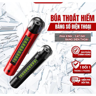 Bảng Số Điện Thoại Ô Tô Đa Năng 4in1- Hỗ Trợ Phá Kính Thoát Hiểm, Cắt Dây An Toàn, Nhỏ Gọn, Tiện Lợi