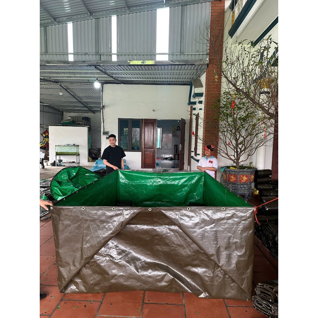 Bể bạt tặng kèm van xả đáy nuôi cá, ốc, ếch, lươn, cua, tôm, dế mèn chất liệu PVC đủ kích cỡ tặng kè