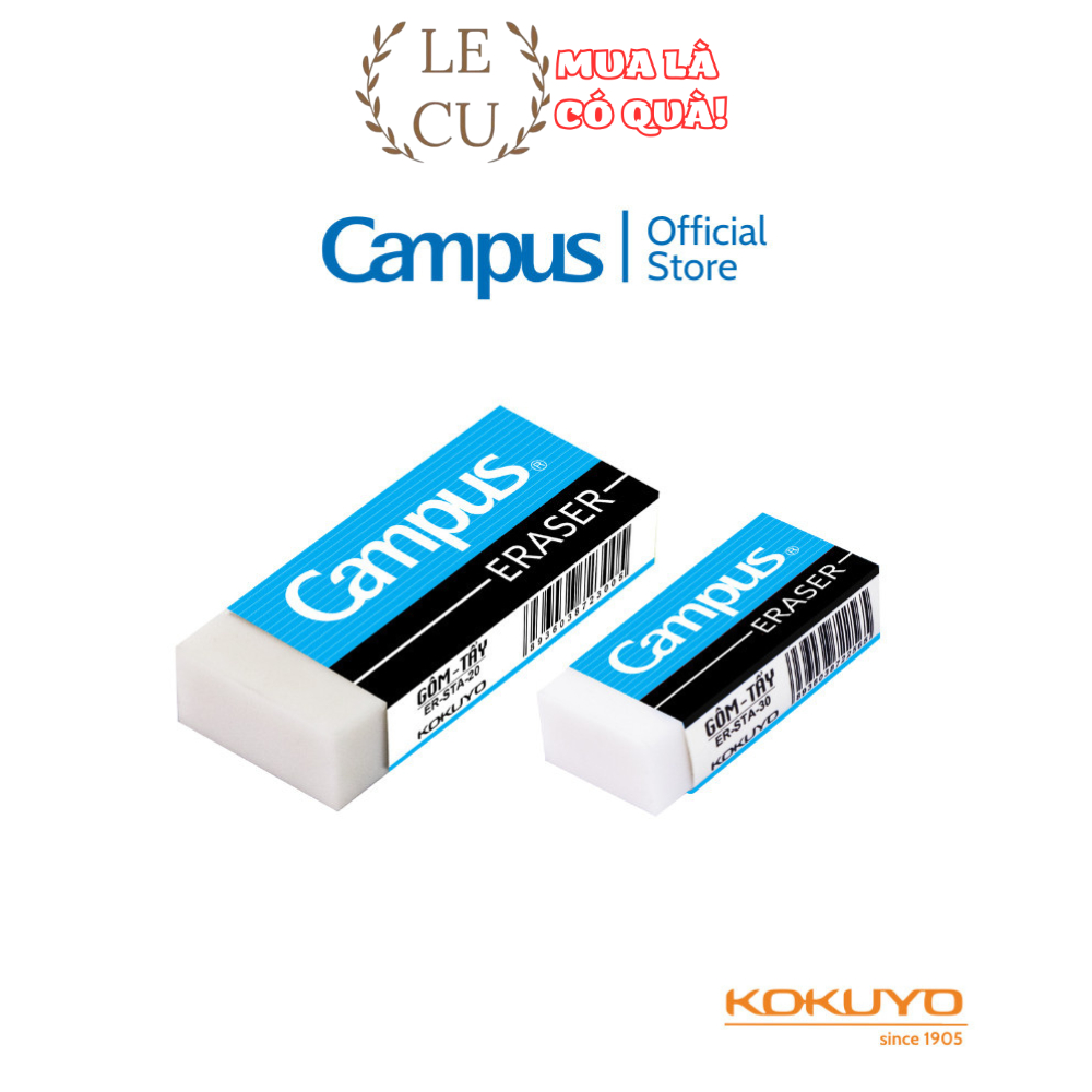 [Combo 10/5] Gôm Tẩy Học Sinh Standard Tiêu Chuẩn Tẩy Sạch Chính Hãng Campus [Campus]
