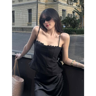  Áo 2 Dây Linen Nữ Thiết Kế Kiểu Quyến Rũ Tiểu Thư Mùa Hè SS2025 - Kenco clothing KA533 