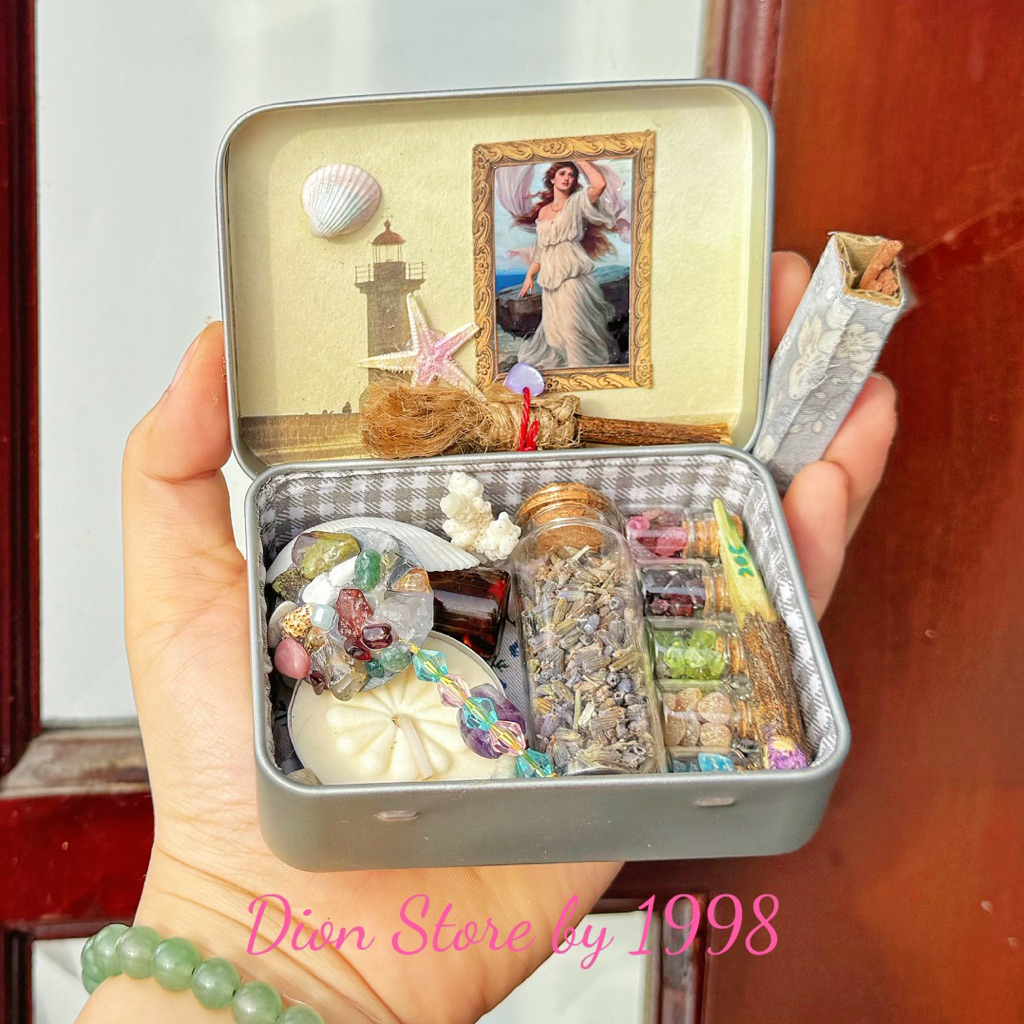 Hộp thiếc sưu tầm Nữ thần “Aphrodite/ Athena/ Lilith/persếphone/Freyja/Isis Altar travel” witchcraf