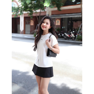  LIN CLOSET  AT968  Áo thun cotton xẻ line style Hàn Quốc - JULY COLLECTION 