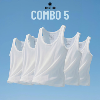   COMBO 5  Áo Ba Lỗ Tanktop Nam Aristino Cotton thấm hút mồ hôi vượt trội - AC21 