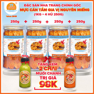   1KG = 4 Hũ 250g  Khô Mực Cán Tẩm Gia Vị  Loại 1 Nguyên Miếng  đặc sản Nha Trang 79Food 