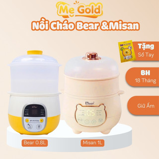 Nồi Nấu Cháo Chậm Bear Và Misan Ninh Hầm Chưng  Hấp 0.8L Cho Bé Ăn Dặm Nồi Chưng Yến Bear  Bản Tiếng Việt