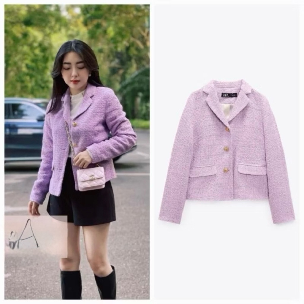 Áo vest dạ Zara Auth size XS