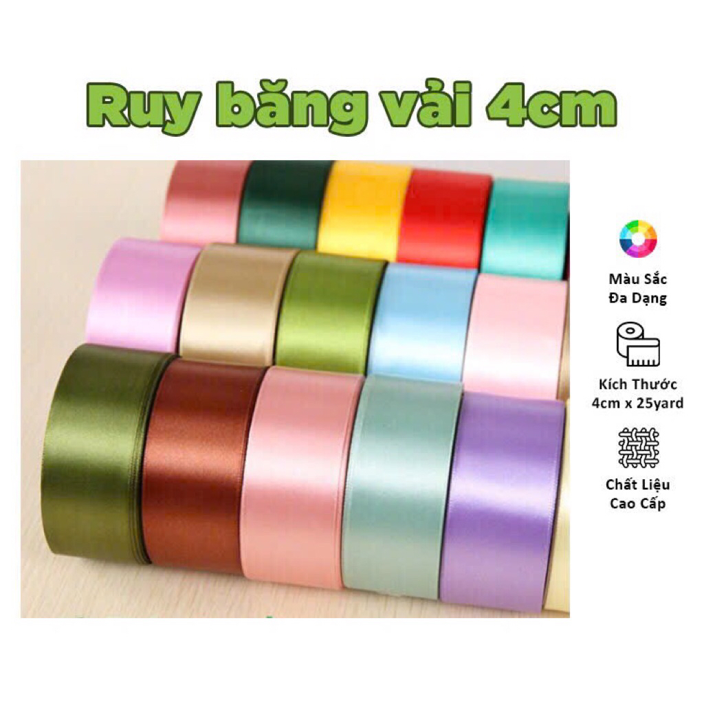 Ruy băng vải Ruy băng Satin Ruy bang voan Ruy băng chữ các loại 2cm , 4cm