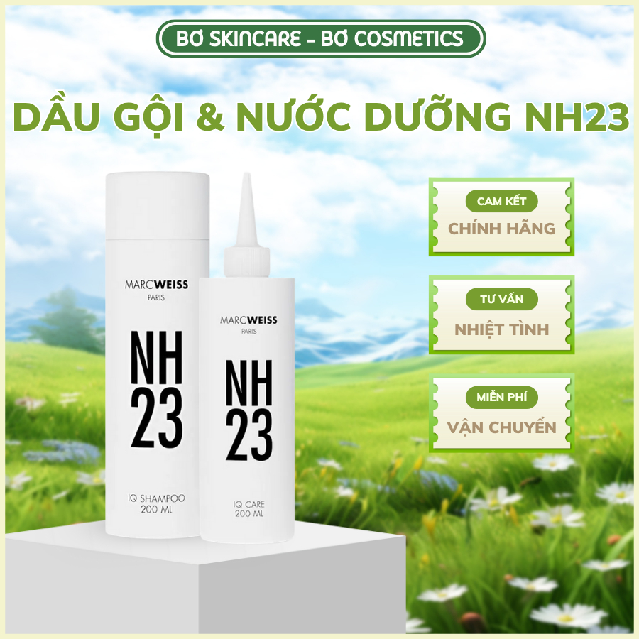 [CHÍNH HÃNG] Bộ Dầu gội và Nước Dưỡng NH23 IQ REPAIR KIT 200ml giúp dưỡng ẩm và phục hồi độ bóng mượ