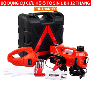Bộ cứu hộ ô tô đa năng 5 IN 1 chính hãng ROGTZ, kích nâng gầm, súng tháo ốc, bơm hơi, đèn sos