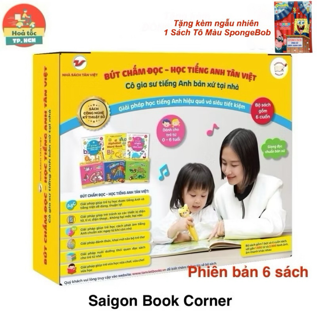   Bản 6 sách  Bút Chấm Đọc Học Tiếng Anh Tân Việt Books - Saigon Book Corner 