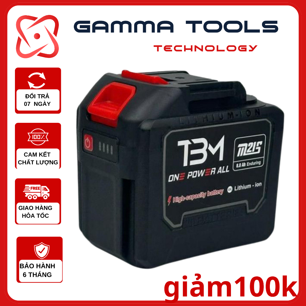 Pin 20 Cell 30 Cell TBM cho máy khoan chân pin phổ thông Makita, sử dụng được cho các dòng máy tải n