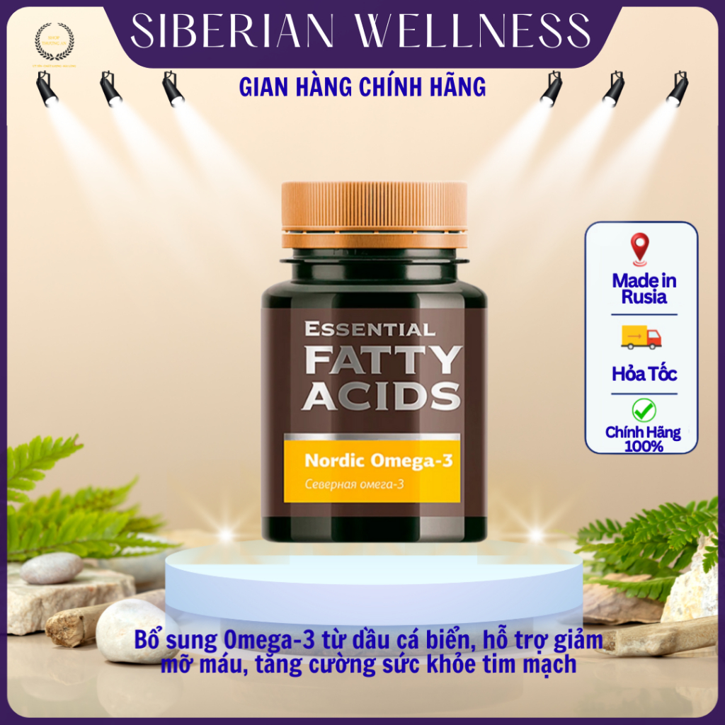 Siberian Essential Fatty Acids Nordic Omega-3, nguồn bổ sung omega 3, hỗ trợ sức khỏe tim mạch