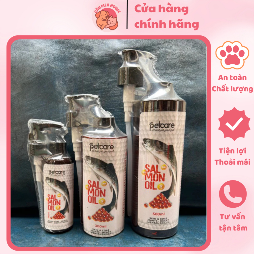 Dầu Cá Hồi Petcare Dưỡng Da Và Tăng Cường Sức Khỏe Lông Cho Thú Cưng