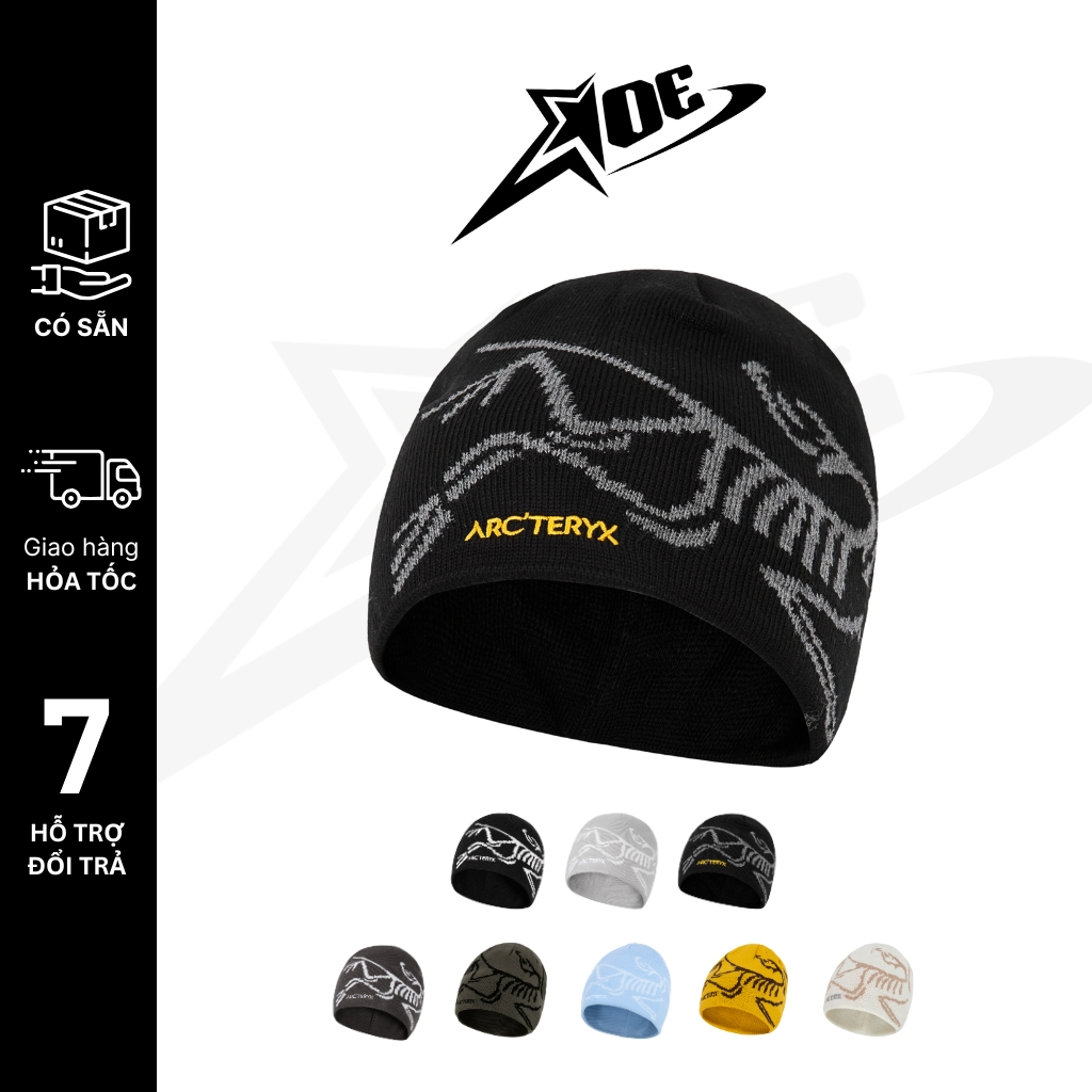 (Có sẵn) AOE STUDIO - Mũ len beanie nam nữ Y2K cao cấp mũ dệt kim ARCTERYX nón giúp giữ ấm màu đông 