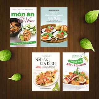 Sách nấu ăn gia đình,món ăn việt nam, món ăn ưu thích, 50 thực đơn nấu ăn ( 4 quyển ) - VTR