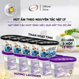 Combo 10 Hộp Hút Ẩm Đa Năng Beecok 230gram Giúp Chống Ẩm Mốc Và Khử Mùi Cho Tủ Quần Áo, Tủ Giày