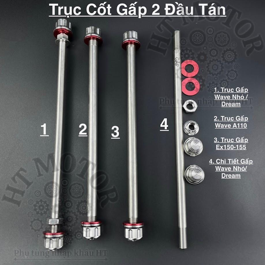 (CỐT GẤP) TRỤC CỐT GẤP ,CỐT GIỮA SALAYA 2 ĐẦU TÁN LẮP DÒNG XE WAVE ,SUPER DREAM ,EX150-155 ,SIRIUS ,