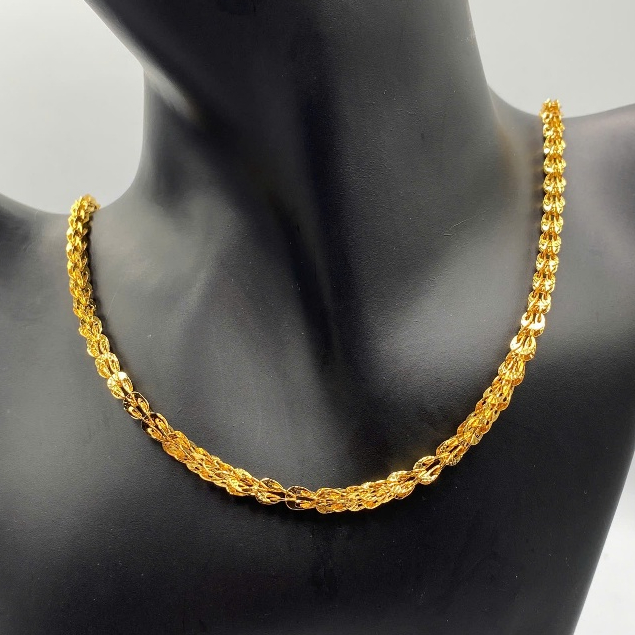 Dây chuyền xoắn đuôi phụng mạ vàng