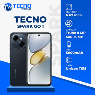 Điện thoại TECNO Spark Go 1 (2024),ram 4GB rom 64GB sạc nhanh 15W Chính Hãng
