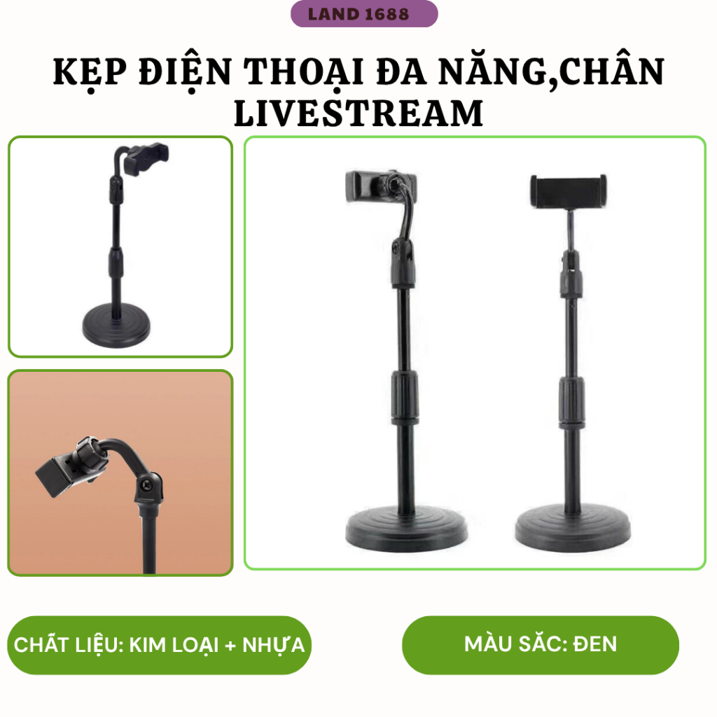 [kẹp đt L08] Giá Đỡ Điện Thoại Để Bàn, Quay Phim, Giá Đỡ Livestream Giá Đỡ Điện Thoại L08 – Chắc Chắ