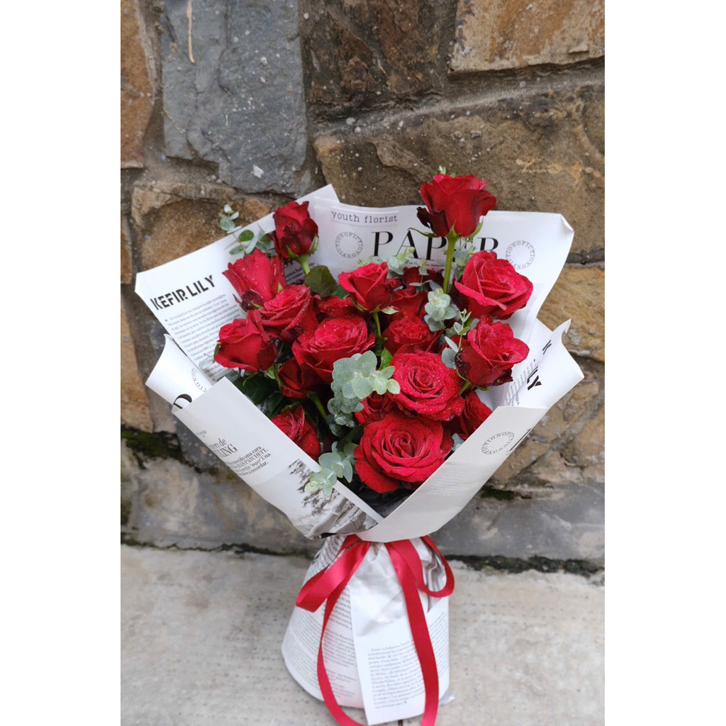 hoa tươi bó hoa hồng đỏ ecudor  ib shop đặt trước ạ