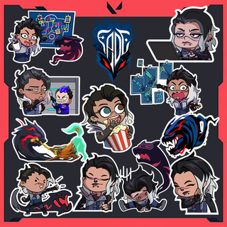 Sticker Valorant - Hình dán Agent Fade (set 12 hình)