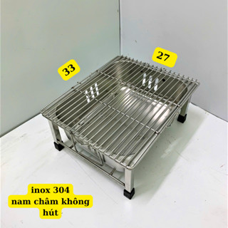 Bếp nướng thịt BBQ, bếp nướng thịt inox không gỉ, bếp nướng thịt than hoa, bếp nướng thịt 33 * 27 cm
