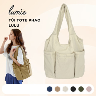 Túi Tote Lulu Chất Phao Dù Chần Bông Mềm Đeo Vai Nhiều Ngăn Tiện Dụng Đi Học Đi Làm Đi Chơi Du Lịch