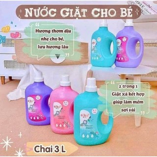 Aiko - NƯỚC GIẶT XẢ CHO BÉ 3 LÍT (mẫu mới)