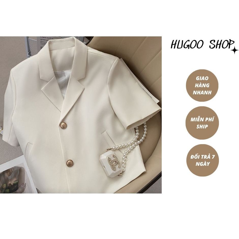 Áo blazer áo vest croptop áo khoác dáng ngắn form lửng dài tay cho nữ phong cách công sở cá tính