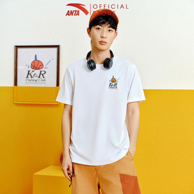 ANTA Nam KT Áo thun Thời Trang T-Shirt Áo Phông Life Style form rộng rãi 1525B1159