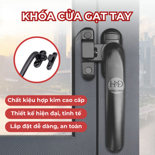 Khóa Cửa Tay Gạt Chốt 1 Chiều, Tay Nắm Cửa, Tay Cài Cửa Sổ, Cửa Lùa - Thiết Kế Hiện Đại, Hợp Kim Nhôm Cứng Cáp