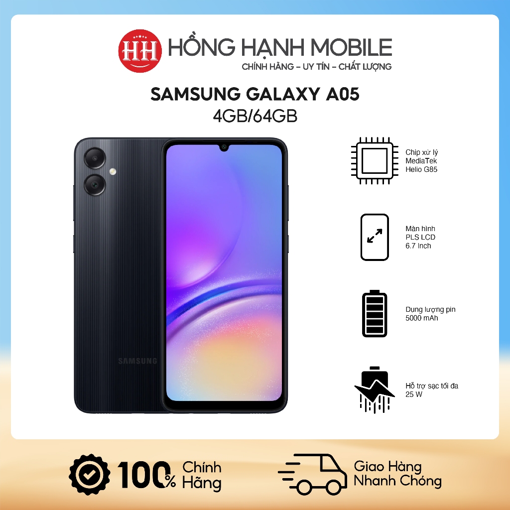 Điện Thoại Samsung Galaxy A05 4GB/64GB - Hàng Chính Hãng | BigBuy360 - bigbuy360.vn