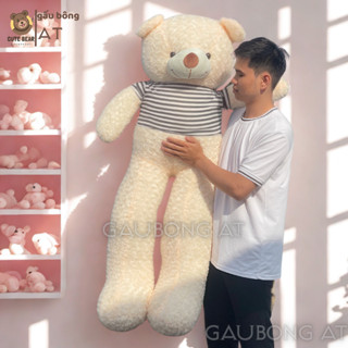 [HOT] Gấu Bông Teddy - Thú Nhồi Bông Teddy Siêu To Màu Trắng Sữa _ size 90cm-1m4 _ Gấu Bông A.T