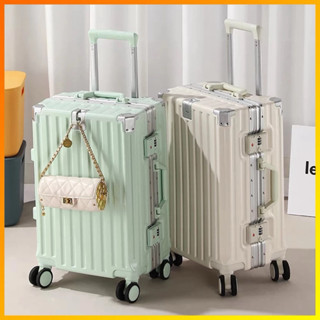 Bản cao cấp - Vali Khung nhôm khoá sập KN988 size 20/24/28 inch dày dặn, có cổng USB, khay đựng cốc