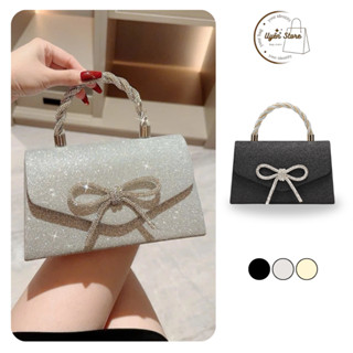  Túi xách nữ Uyên store quai xách đeo chéo bling lấp lánh mix nơ cao cấp đi tiệc đi chơi DK28 