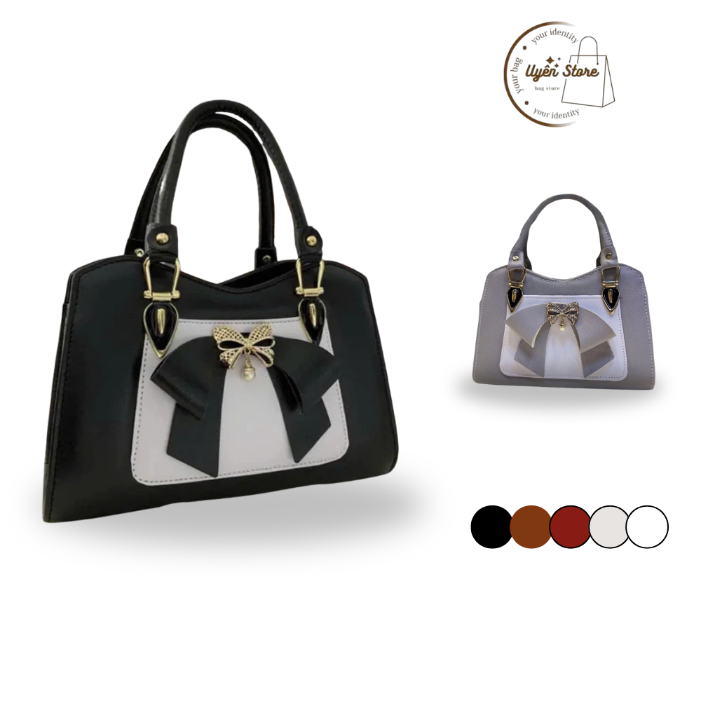 Túi xách nữ túi đeo vai công sở cầm tay đeo chéo thiết kế trẻ trung nơ siêu xinh - DK286 | BigBuy360 - bigbuy360.vn