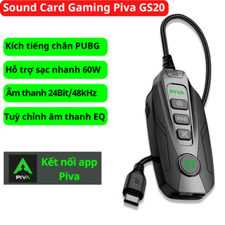  Sound card Piva GS20 GS200 Card âm thanh TypeC có mic chuyên game xem phim nghe nhạc dành cho điện thoại máy tính bảng 