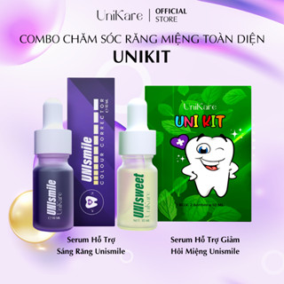  Bộ sản phẩm Serum trắng răng Unismile 10ml & Unisweet Serum hỗ trợ hơi thở thơm mát bền lâu 