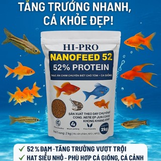  Túi 2kg Cám chìm bột đến hạt 3.0 li chuyên biệt cho cá vàng cá tầm tôm thẻ 45% - 52% đạm chất lượng cao 