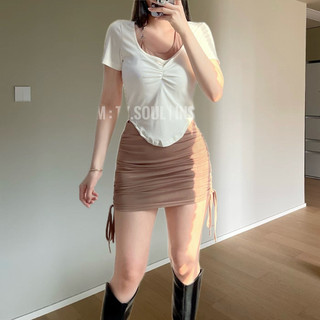 𝐒𝐀𝐋𝐄 [ẢNH THẬT] Set áo kèm chân váy dây rút