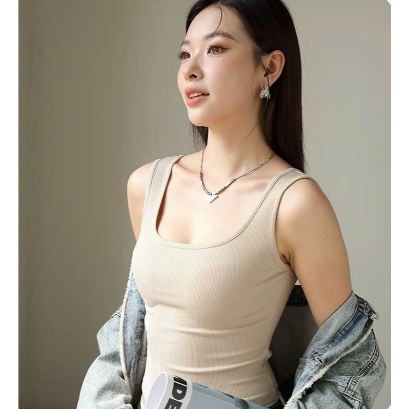 Áo Ba Lỗ Dây Chéo Lưng Có Mút Ngực, Áo Dây To Cổ Vuông Siêu Cá Tính (BigSize) 33 | BigBuy360 - bigbuy360.vn