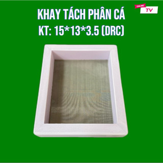  khay tách phân thô hồ cá cảnh kích thước 15*13*3,5  DRC  lưới inox304 