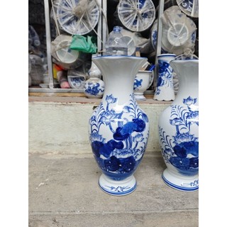 Lọ lục bình cắm hoa thờ Men Lam ( 1 cái )