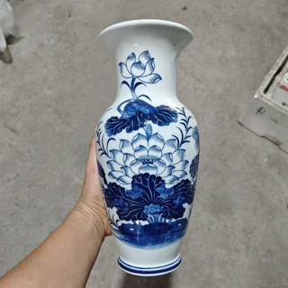 Lọ lục bình cắm hoa thờ Men Lam ( 1 cái )
