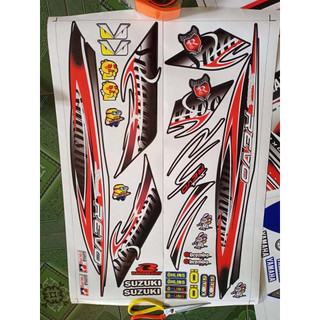 Tem rời,decal dán xe revo suzuki đỏ đen